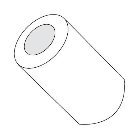 Round Spacer, #6 Screw Size, Natural Nylon, 5/16 In Overall Lg, 0.140 In Inside Dia